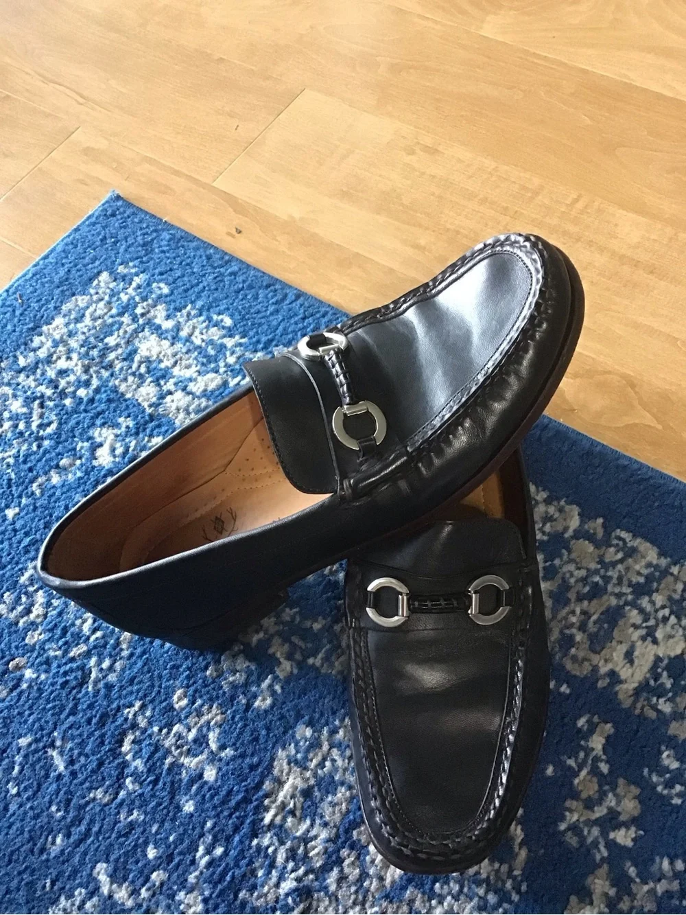 Martin Dingman Leather Bit Loafers with Silver Hardware